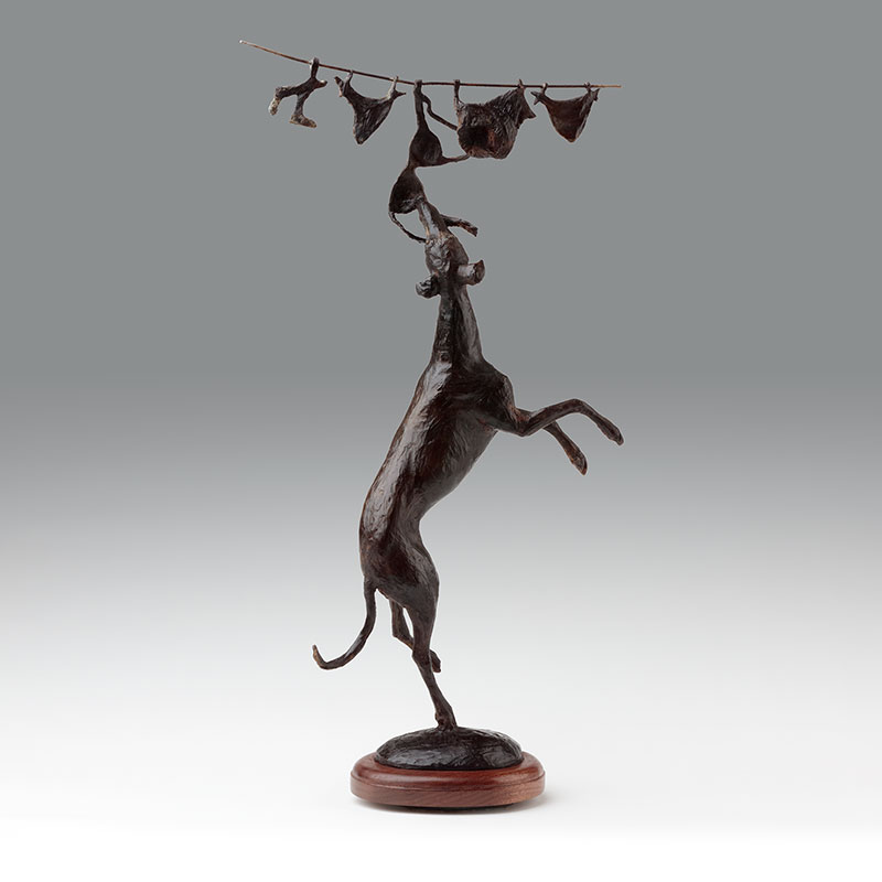 Bronze Lurcher Dog Sculpture