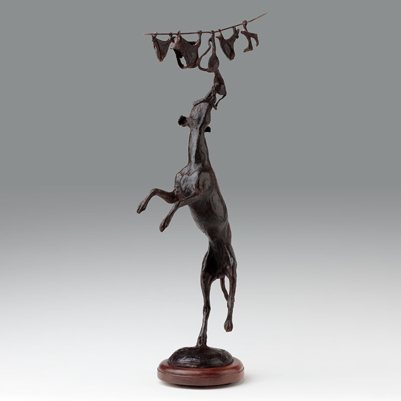 Bronze Lurcher Dog Sculpture