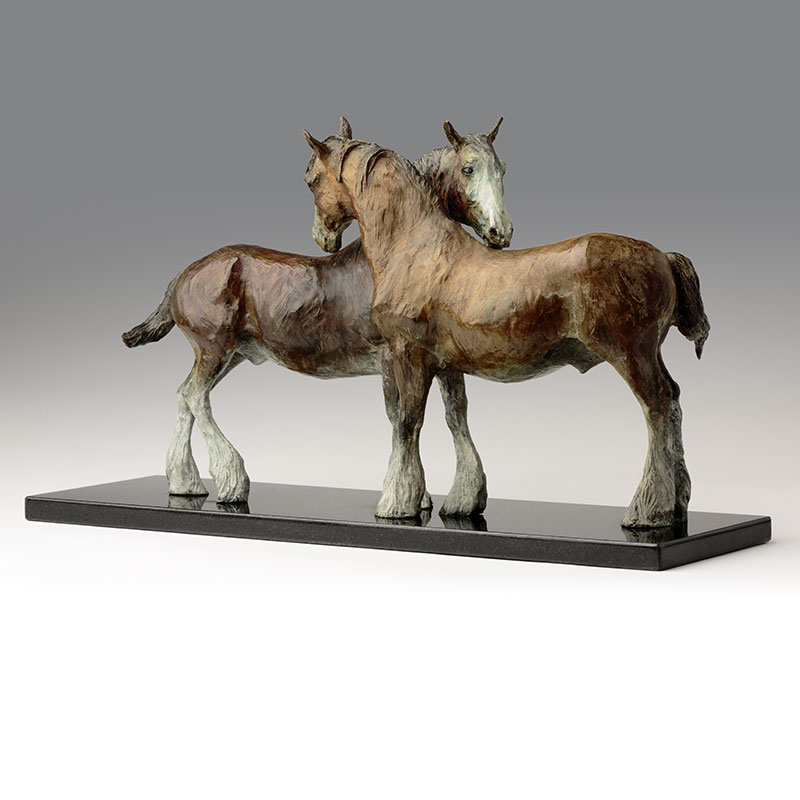 Heavy Horse Bronze Sculpture by Belinda Sillars