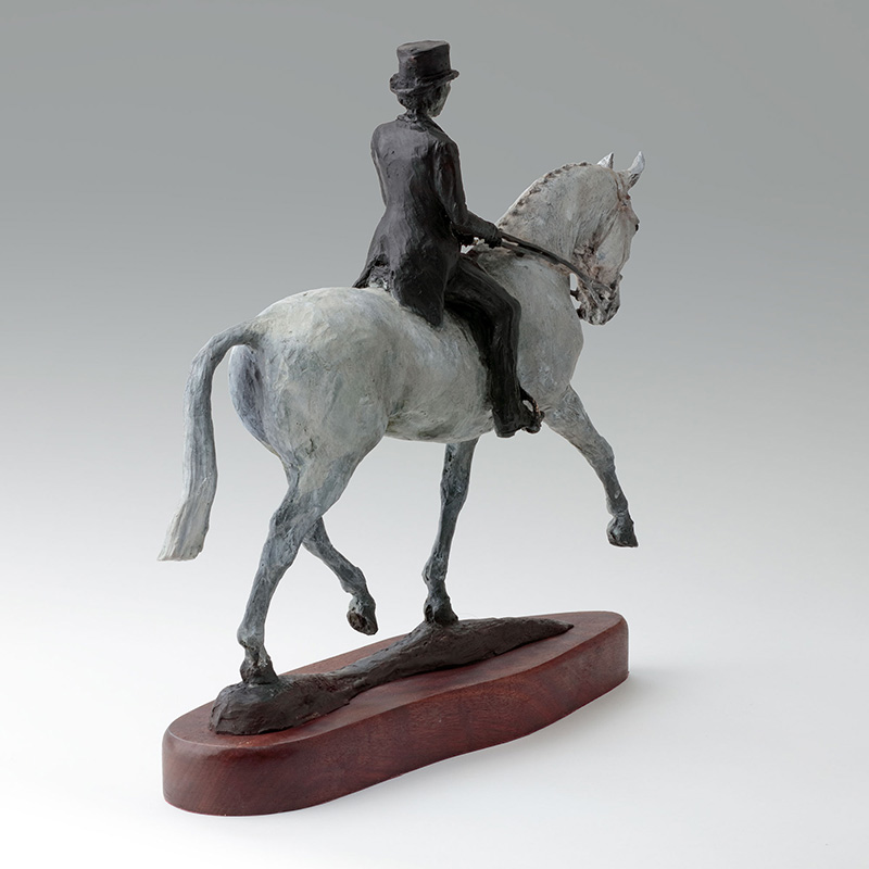 bronze horse sculpture 'Chief', riding horse