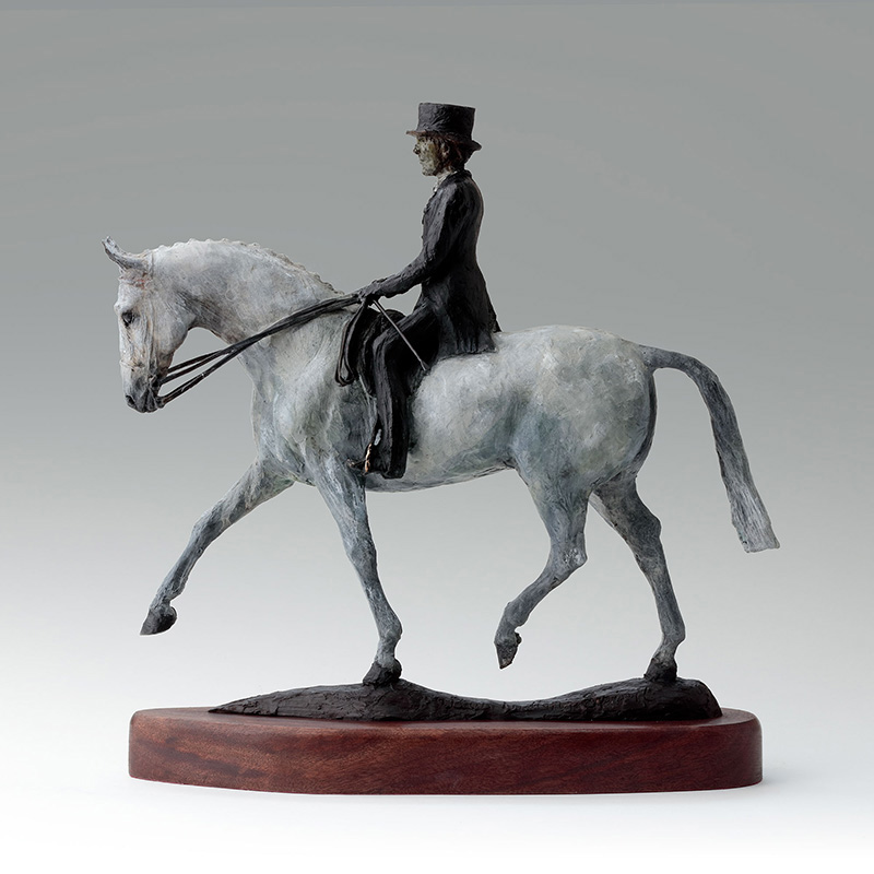 bronze horse sculpture 'Chief', riding horse
