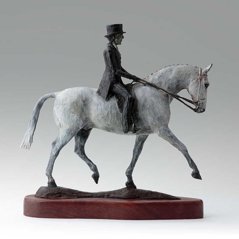 bronze horse sculpture 'Chief', riding horse