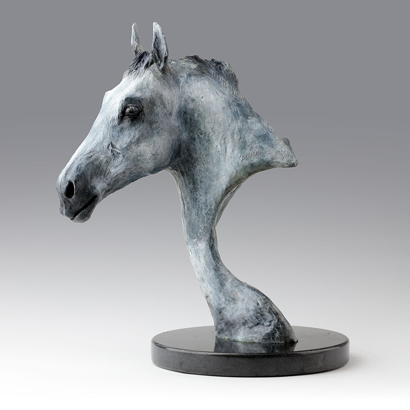 Bronze horse sculpture, head study 'Jack', limited edition