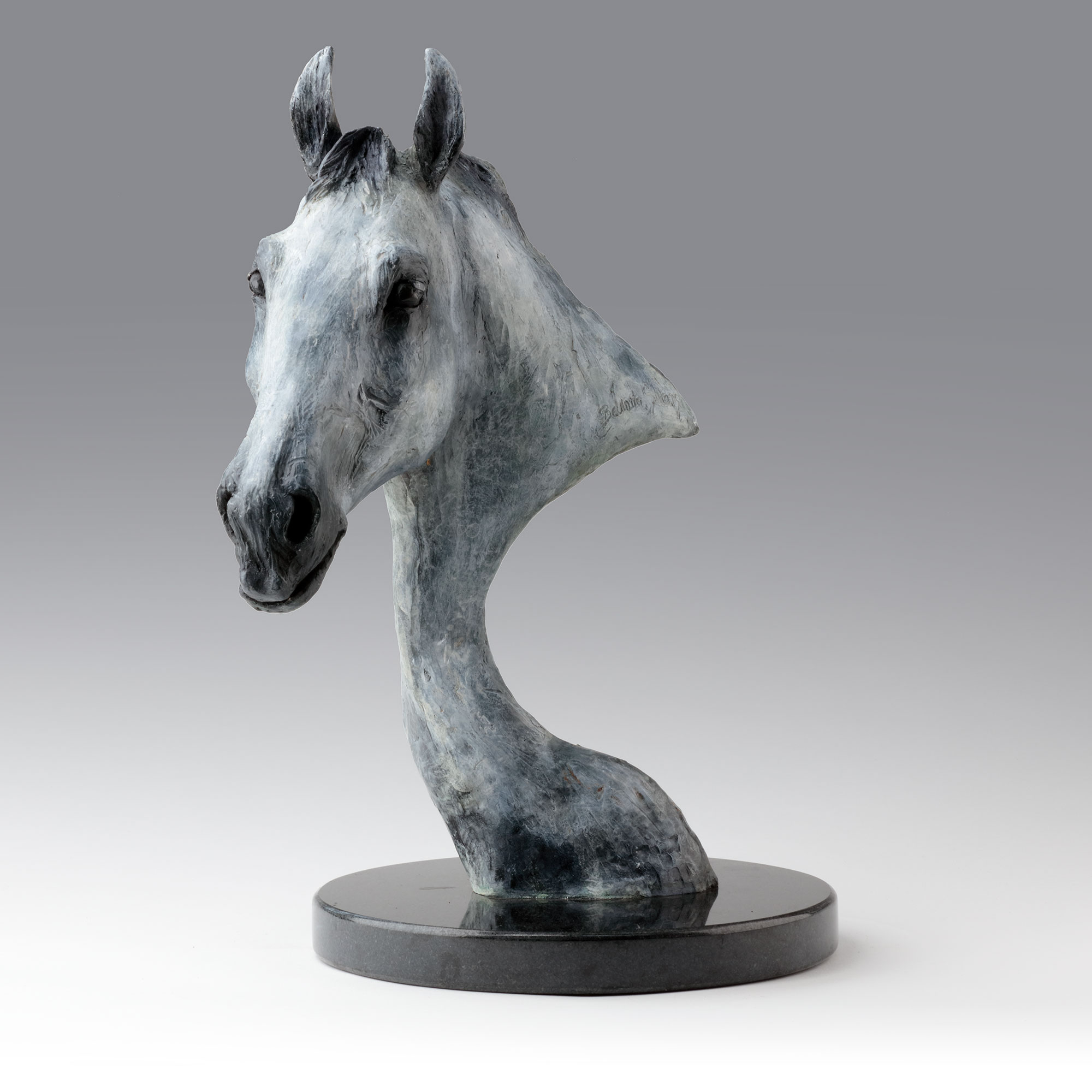 Bronze horse sculpture, head study 'Jack', limited edition