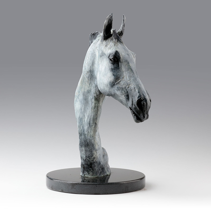 Bronze horse sculpture, head study 'Jack', limited edition