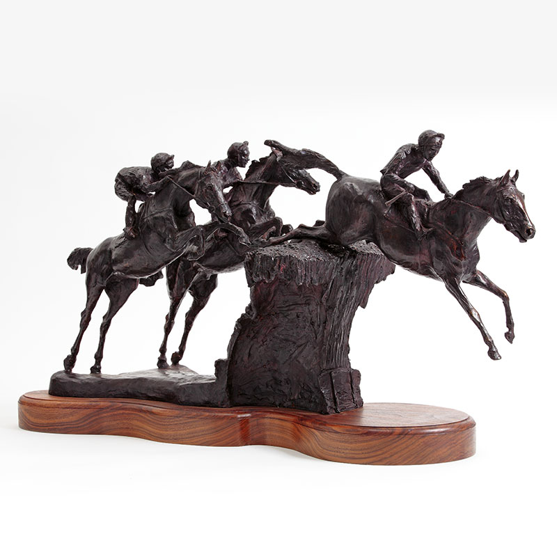 Bronze Horse Commission Final Fence Race Horses